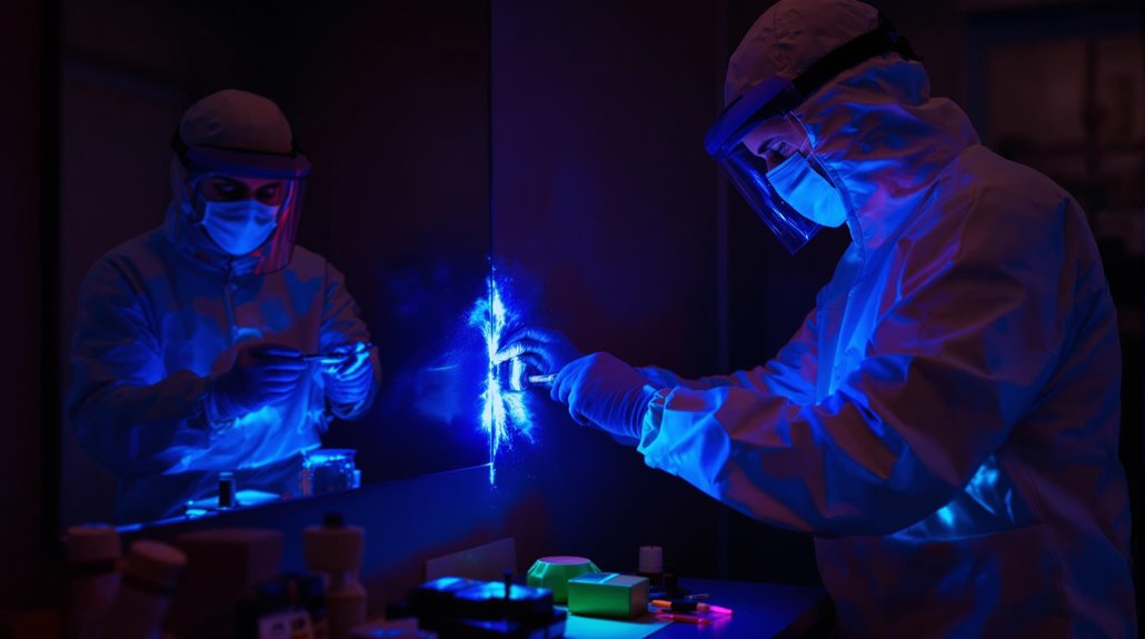 analyzing crime scene evidence meticulously