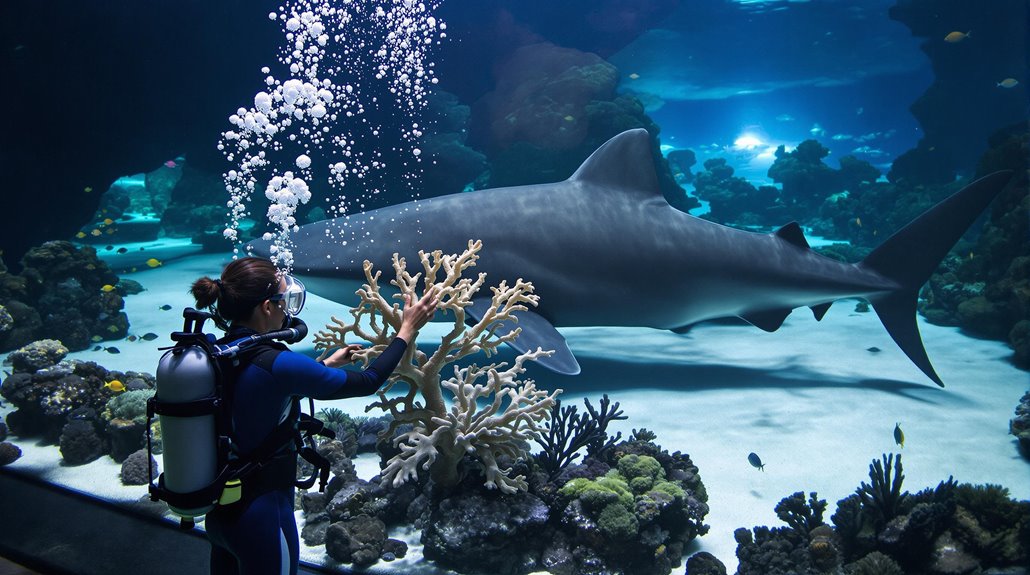 maintains underwater ecosystems professionally