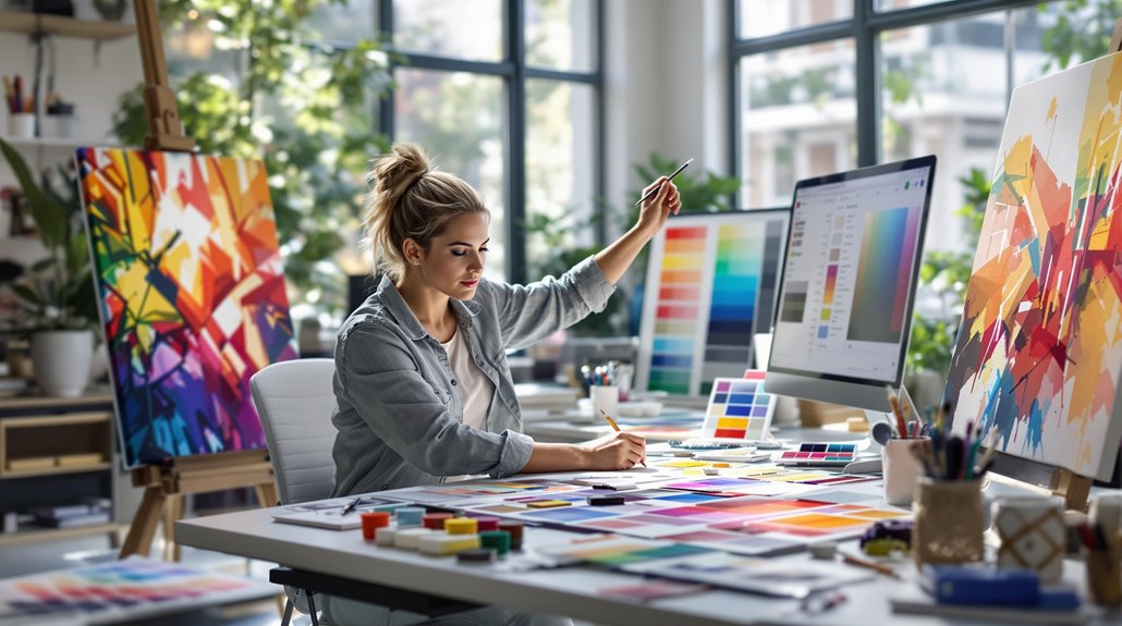 harmonious color palette creation