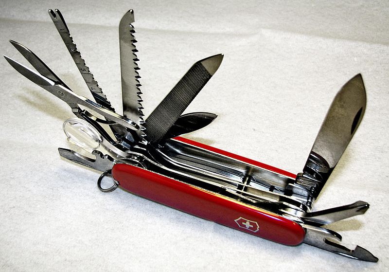 A Victorinox Swiss Army Champion Plus knife