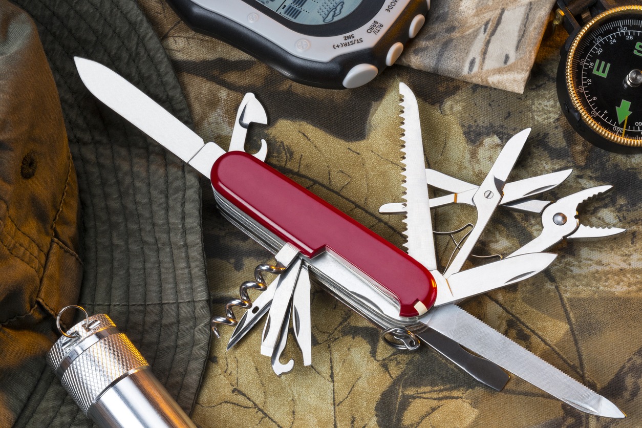 red pocket knife