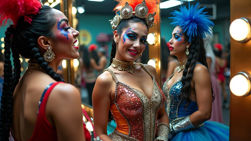 theatrical attire and cosmetics