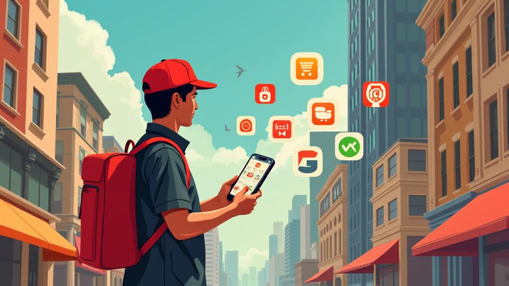 selecting delivery service option