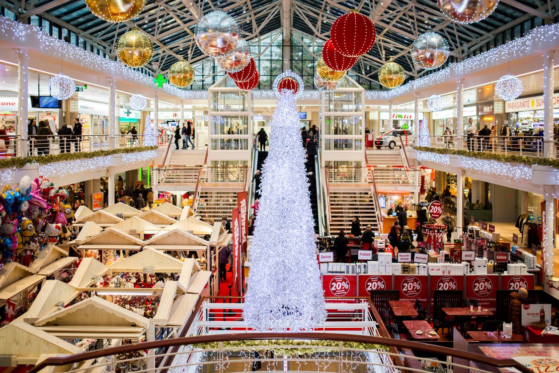 Most popular shopping places for a Christmas shop