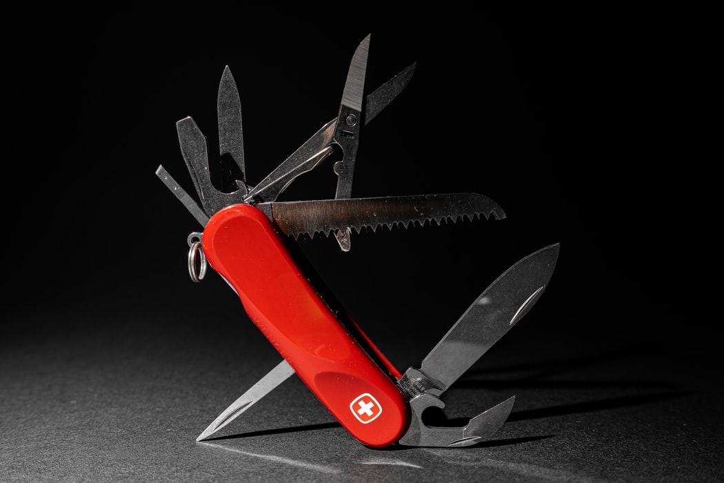 a Swiss Army Knife with many tools