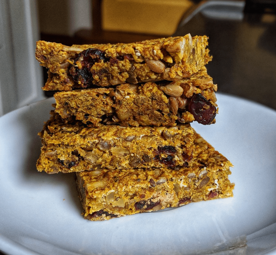 nutrition bars on a plate